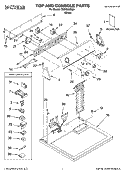 TOP AND CONSOLE PARTS Diagram and Parts List for CGDS563RQ0  Crosley Dryer