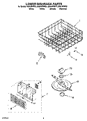 LOWER DISHRACK PARTS, OPTIONAL PARTS Diagram and Parts List for DU915PWPT1  Whirlpool Dishwasher