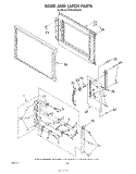 DOOR AND LATCH Diagram and Parts List for RM978BXSW0  Whirlpool Microwave Oven Combo