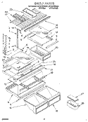 SHELF Diagram and Parts List for ET18TKXBW01  Whirlpool Refrigerator