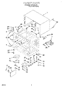 CABINET, LITERATURE Diagram and Parts List for MT7070XDQ0  Whirlpool Microwave