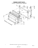 FREEZER DOOR Diagram and Parts List for ET16JMXMWR0  Whirlpool Refrigerator