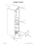 CABINET PARTS Diagram and Parts List for KBWG11NCSS00  KitchenAid Refrigerator
