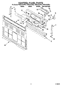 CONTROL PANEL PARTS Diagram and Parts List for YKERA205PB4  KitchenAid Range