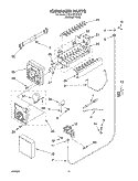 ICE MAKER, OPTIONAL Diagram and Parts List for KSBP25FJSS00  KitchenAid Refrigerator