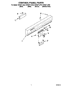 CONTROL PANEL PARTS Diagram and Parts List for KUDM01TJWH0  KitchenAid Dishwasher