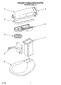 COLOR VARIATION PARTS Diagram and Parts List for 5K5SSWH4  KitchenAid Mixer