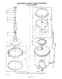 AGITATOR, BASKET AND TUB Diagram and Parts List for LA5510XTF0  Whirlpool Washer