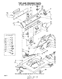 TOP AND CONSOLE Diagram and Parts List for LA7680XPW2  Whirlpool Washer