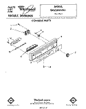 CONSOLE Diagram and Parts List for DP8350XVN1  Whirlpool Dishwasher