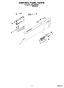 CONTROL PANEL PARTS Diagram and Parts List for KUDL02FRSS0  KitchenAid Dishwasher
