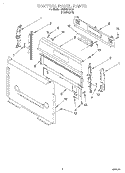CONTROL PANEL Diagram and Parts List for GS395LEHS4  Whirlpool Range