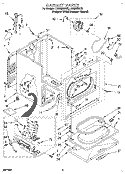 CABINET Diagram and Parts List for LGR8858DQ0  Whirlpool Dryer