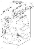 ICEMAKER, LIT/OPTIONAL Diagram and Parts List for 4KSRS22QDW01  KitchenAid Refrigerator