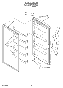 DOOR PARTS Diagram and Parts List for EVL165NXRQ03  Whirlpool Refrigerator