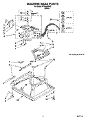 MACHINE BASE PARTS Diagram and Parts List for RTW4400SQ0  Roper Washer
