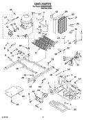 UNIT Diagram and Parts List for 3XED5SHGKS01  Whirlpool Refrigerator