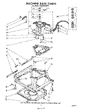 MACHINE BASE Diagram and Parts List for LA5400XMW1  Whirlpool Washer