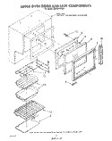 UPPER OVEN DOOR AND UNIT Diagram and Parts List for RE960PXVN3  Whirlpool Range