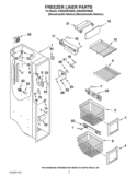 FREEZER LINER PARTS Diagram and Parts List for KSRS25RVMK05  KitchenAid Refrigerator