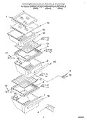 REFRIGERATOR SHELF Diagram and Parts List for KSRW22FHBT02  KitchenAid Refrigerator