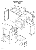 CHASSIS PARTS Diagram and Parts List for IEP315RQ1  Inglis Range