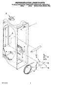 REFRIGERATOR LINER PARTS Diagram and Parts List for GD5RHAXTL01  Whirlpool Refrigerator