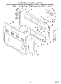 CONTROL PANEL Diagram and Parts List for RF378PXGQ1  Whirlpool Range