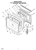 DOOR PARTS, OPTIONAL PARTS (NOT INCLUDED) Diagram and Parts List for GS773LXSQ0  Whirlpool Range