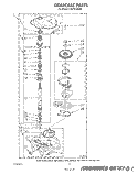 GEARCASE Diagram and Parts List for CA2751XSW2  Whirlpool Washer