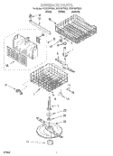 DISHRACK Diagram and Parts List for DU912PFGB1  Whirlpool Dishwasher