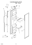 FREEZER DOOR Diagram and Parts List for KSCS25QFAL00  KitchenAid Refrigerator