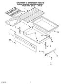 DRAWER & BROILER Diagram and Parts List for RF378LXKT0  Whirlpool Range