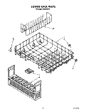LOWER RACK Diagram and Parts List for KUDS220T4  KitchenAid Dishwasher