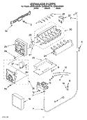 ICEMAKER Diagram and Parts List for GD2SHAXKT01  Whirlpool Refrigerator