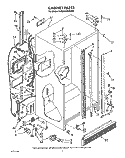 CABINET Diagram and Parts List for KSRB25QWAL02  KitchenAid Refrigerator