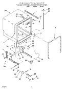 TUB AND FRAME Diagram and Parts List for KUDV25SHBL2  KitchenAid Dishwasher