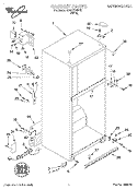 CABINET Diagram and Parts List for 3XART718F00  Whirlpool Refrigerator