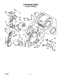 BULKHEAD Diagram and Parts List for LG7701XWW0  Whirlpool Dryer