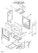 CHASSIS Diagram and Parts List for SF315PEEN0  Whirlpool Range