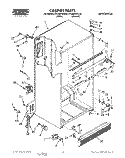 CABINET Diagram and Parts List for RT25BKXAW00  Roper Refrigerator
