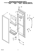 REFRIGERATOR DOOR PARTS Diagram and Parts List for KSRP25FNBL01  KitchenAid Refrigerator