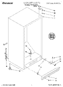 CABINET Diagram and Parts List for TVF15FREW03  Whirlpool Freezer