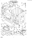 CABINET Diagram and Parts List for CGW2761AW0  Whirlpool Dryer