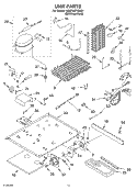 UNIT PARTS Diagram and Parts List for KSBP25FKSS01  KitchenAid Refrigerator