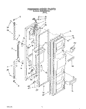 FREEZER DOOR Diagram and Parts List for 3XARG458WP00  Whirlpool Refrigerator