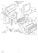 CABINET Diagram and Parts List for R1014  Whirlpool Air Conditioner