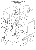 TUB ASSEMBLY, LIT/OPTIONAL Diagram and Parts List for RUD4500DB0  Roper Dishwasher