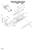 CONTROL PANEL PARTS Diagram and Parts List for KSSO42QMW00  KitchenAid Refrigerator