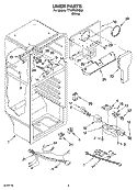 LINER PARTS Diagram and Parts List for TT18TKXKQ02  Estate Refrigerator